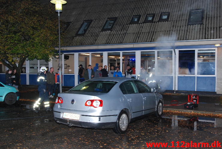 Bilbrand. Finlandsvej 21 i Vejle. 20/10-2013. Kl. 19:33.