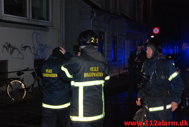 Brand i lejlighed. Vedelsgade 66 i Vejle. 26/10-2013. Kl. 20:05. 