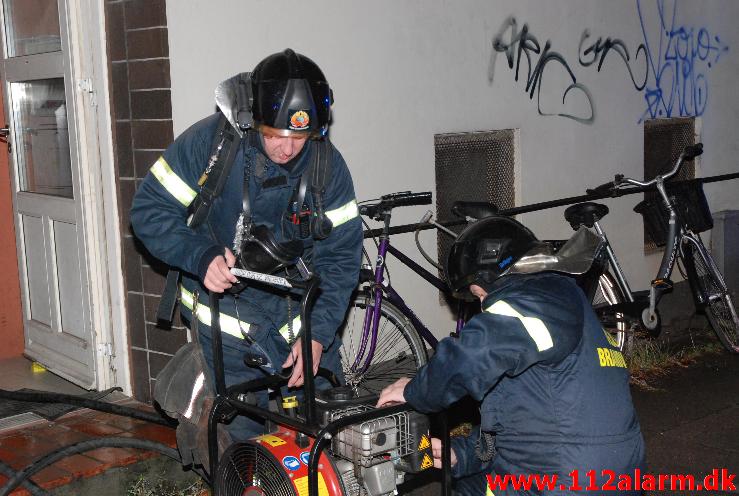 Brand i lejlighed. Vedelsgade 66 i Vejle. 26/10-2013. Kl. 20:05. 