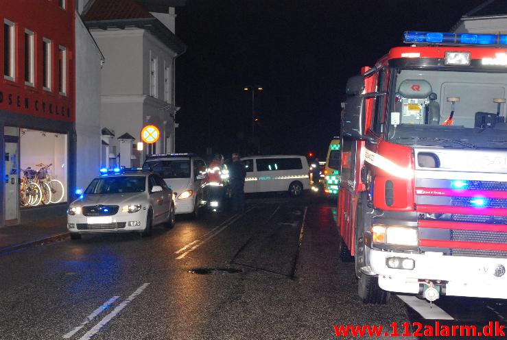 Brand i lejlighed. Vedelsgade 66 i Vejle. 26/10-2013. Kl. 20:05. 