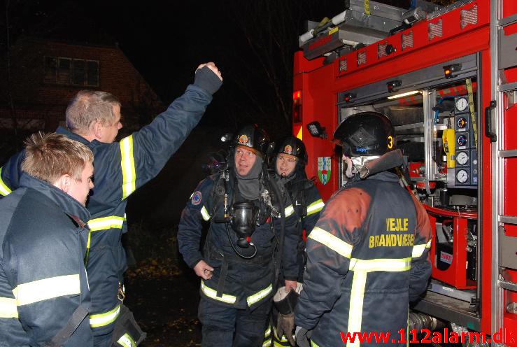 Brand i Campingvogn. Vongevej Fløjstrup. 27/10-2013. Kl. 22:32.