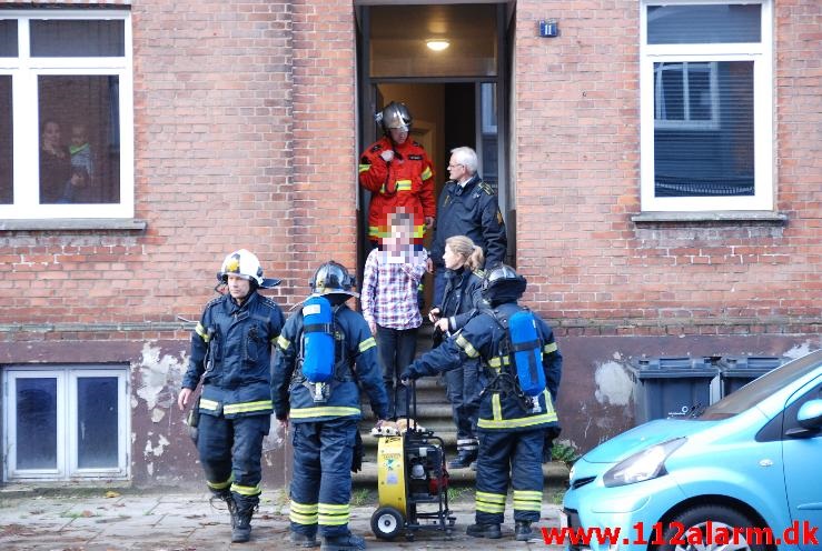 Gryden brændt på. Grejsdalsvej 11 i Vejle. 10/11-2013. Kl. 08:37.