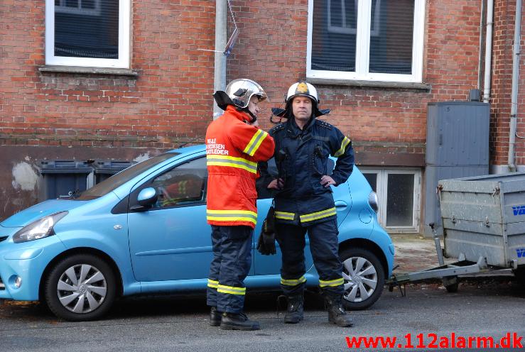 Gryden brændt på. Grejsdalsvej 11 i Vejle. 10/11-2013. Kl. 08:37.