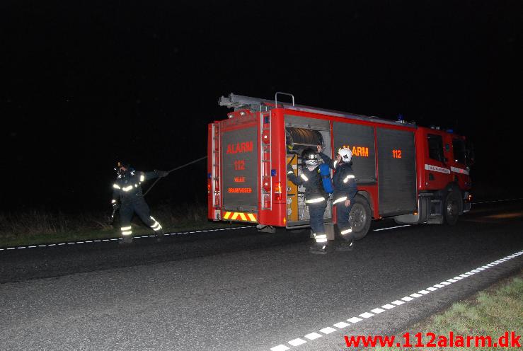 Bilbrand. Bredstenvej mellem Vejle og Skibet. 13/11-2013. Kl. 18:42.