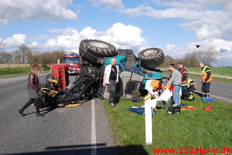 Væltet Traktor.