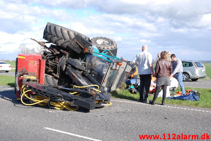 Væltet Traktor.