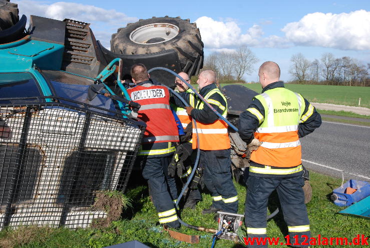 Væltet Traktor.