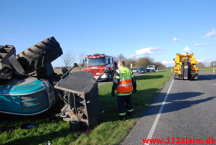 Væltet Traktor.