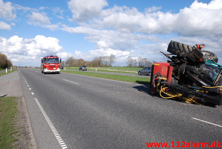 Væltet Traktor.