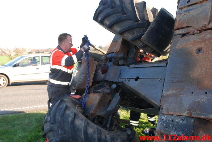 Væltet Traktor.