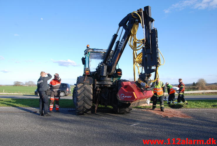 Væltet Traktor.