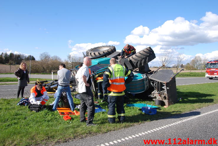 Væltet Traktor.