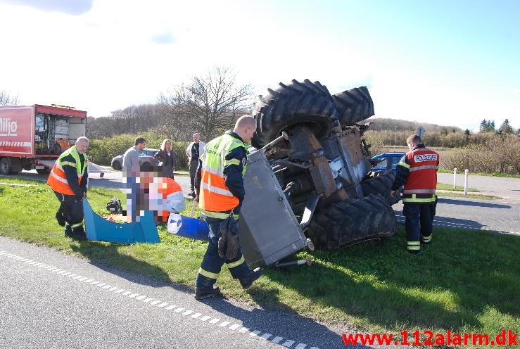 Væltet Traktor.