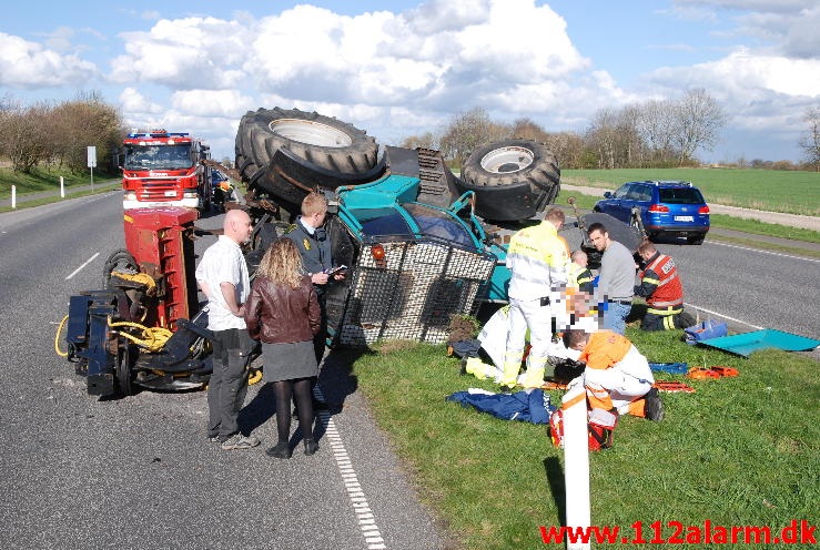 Væltet Traktor.