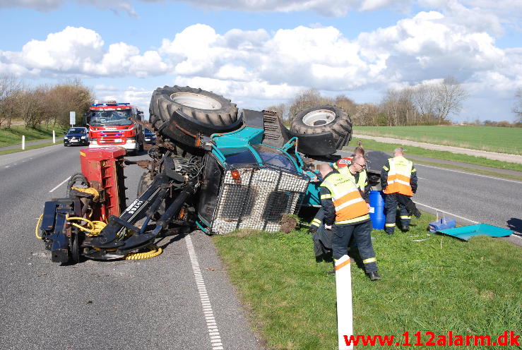 Væltet Traktor.