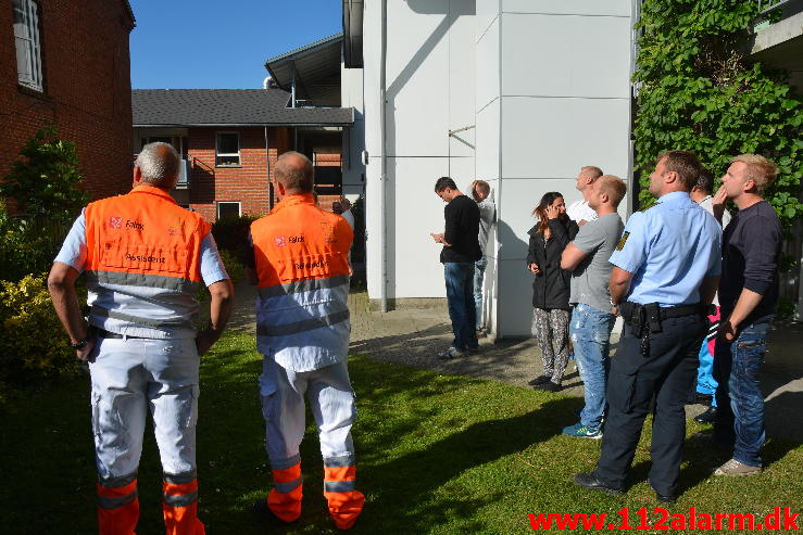 Tæt på at brande sit hus af i jagten på bier.  Fjordgade i Vejle  22/06-2014. Kl. 17:58.