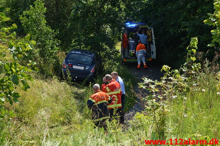 Trafikuheld med fastklemt.