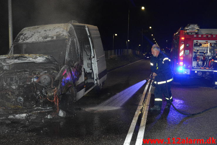 Bilbrand. Grønlandsvej i Vejle. 18/07-2014. Kl. 00:30. 