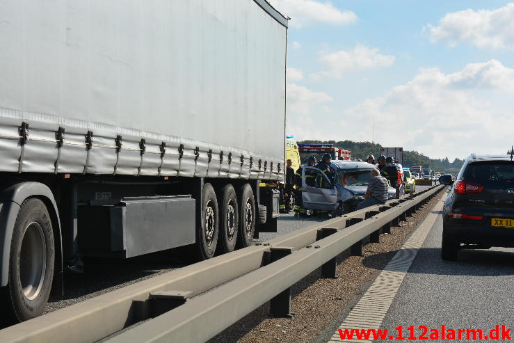 Færdselsuheld. Vejle fjordbroen. 11/09-2014. Kl. 15:30.