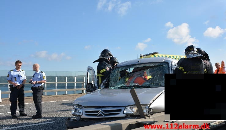 Færdselsuheld. Vejle fjordbroen. 11/09-2014. Kl. 15:30.