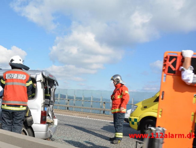 Færdselsuheld. Vejle fjordbroen. 11/09-2014. Kl. 15:30.