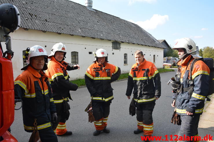 Mindre brand i et elskab i Jerlev.