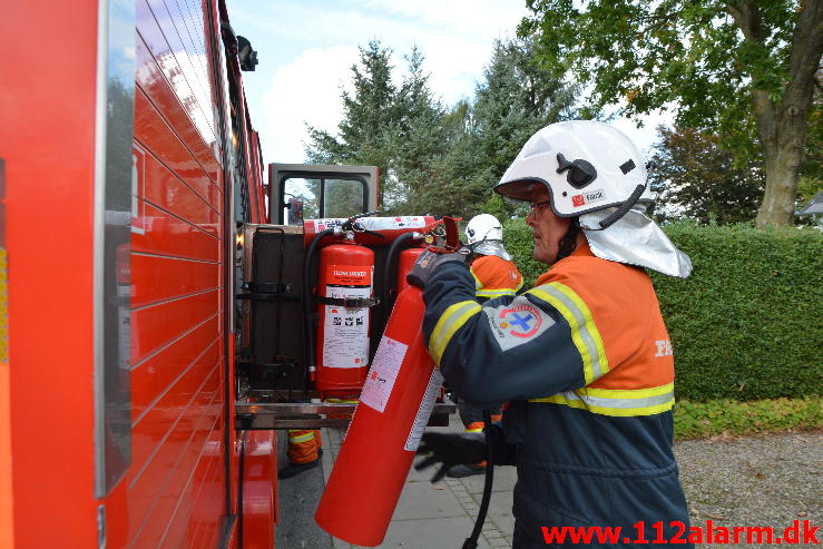 Mindre brand i et elskab i Jerlev.