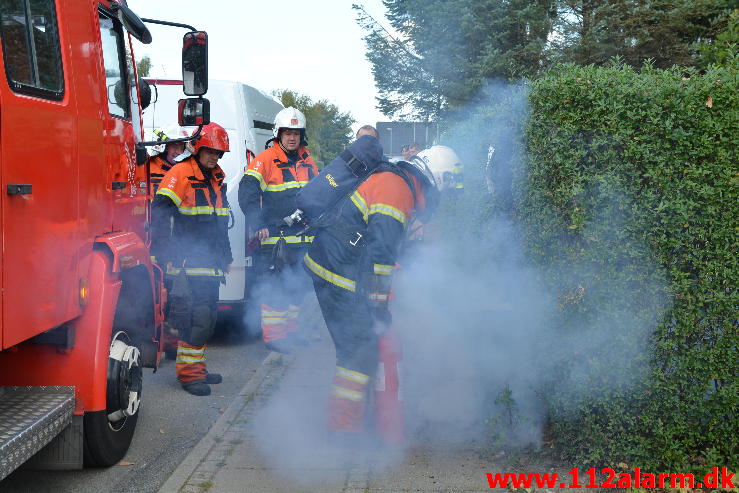 Mindre brand i et elskab i Jerlev.