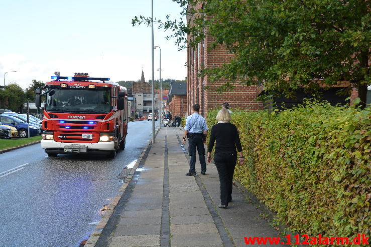 Brand i institution børnehuset. Danmarksgade i Vejle. 26/09-2014. Kl. 14:58.