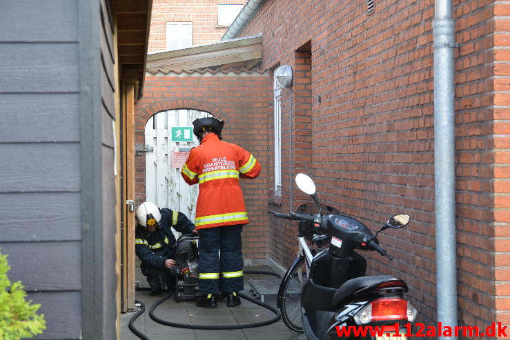 Brand i institution børnehuset. Danmarksgade i Vejle. 26/09-2014. Kl. 14:58.