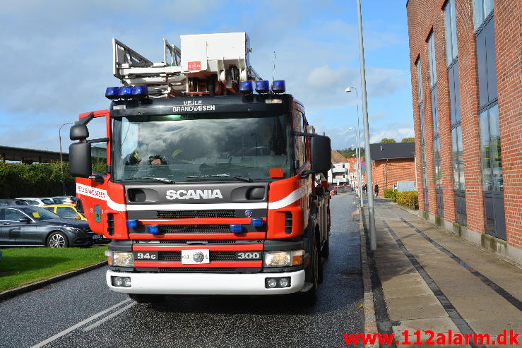 Brand i institution børnehuset. Danmarksgade i Vejle. 26/09-2014. Kl. 14:58.