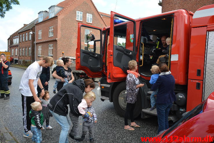 Brand i institution børnehuset. Danmarksgade i Vejle. 26/09-2014. Kl. 14:58.