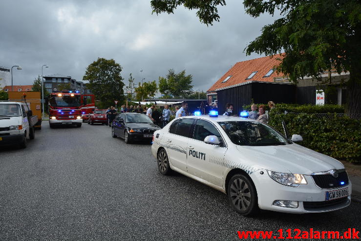 Brand i institution børnehuset. Danmarksgade i Vejle. 26/09-2014. Kl. 14:58.