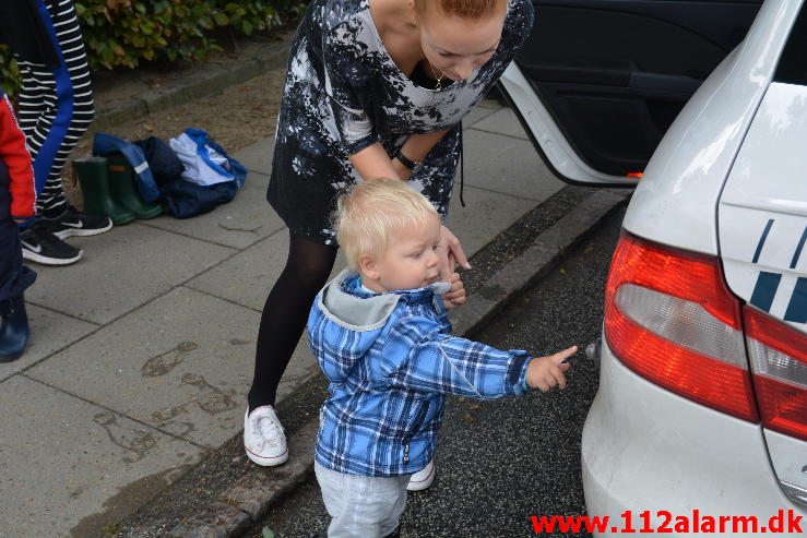 Brand i institution børnehuset. Danmarksgade i Vejle. 26/09-2014. Kl. 14:58.