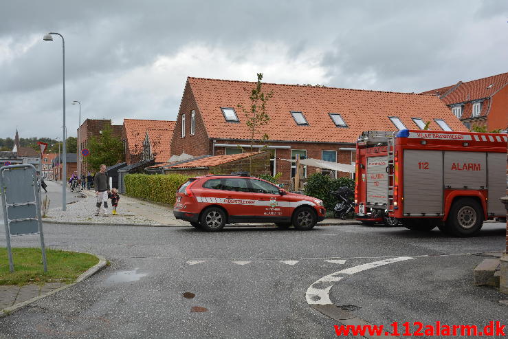 Brand i institution børnehuset. Danmarksgade i Vejle. 26/09-2014. Kl. 14:58.