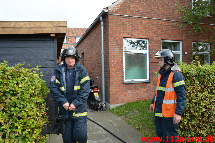 Brand i institution børnehuset. Danmarksgade i Vejle. 26/09-2014. Kl. 14:58.