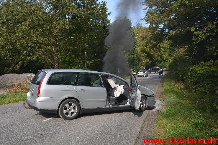 FUH med fastklemt. Munkebjergvej ved Vejle. 28/09-2014. Kl. 12:50.