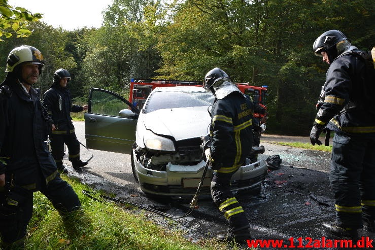 FUH med fastklemt. Munkebjergvej ved Vejle. 28/09-2014. Kl. 12:50.