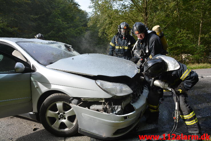 FUH med fastklemt. Munkebjergvej ved Vejle. 28/09-2014. Kl. 12:50.