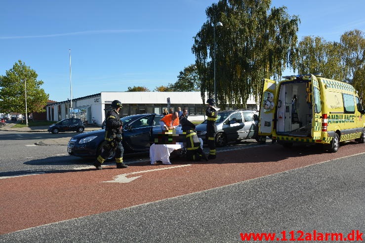 FUH med fastklemte. Boulevarden i Vejle. 02/10-2014. Kl. 14:46.