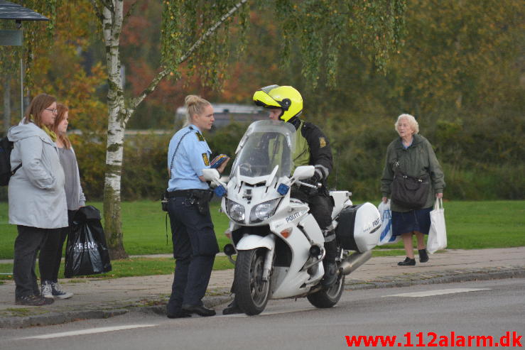 Bombe i Døgnboksen. Nørremark Center i Vejle. 17/10-2014. Kl. 14:15.