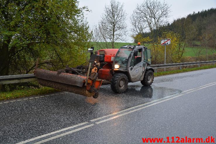 Fejemaskine smed olie Vardevej i Vejle 19/11-2014. Kl. 15:18.