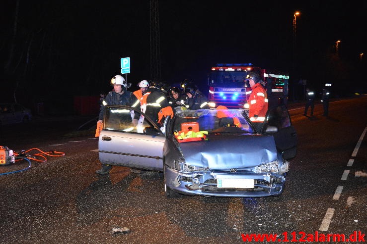 FUH med fastklemt. Koldingvej i Vejle. 15/12-2014. Kl. 18:32.