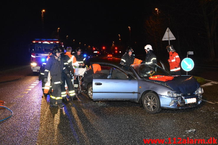 FUH med fastklemt. Koldingvej i Vejle. 15/12-2014. Kl. 18:32.