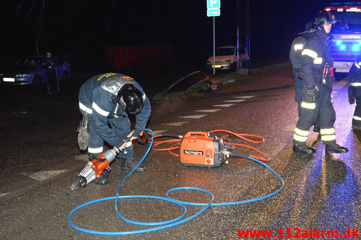 FUH med fastklemt. Koldingvej i Vejle. 15/12-2014. Kl. 18:32.