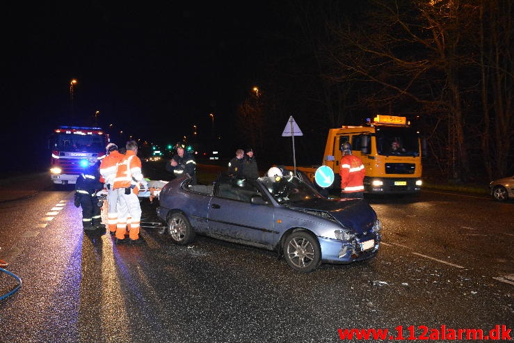 FUH med fastklemt. Koldingvej i Vejle. 15/12-2014. Kl. 18:32.