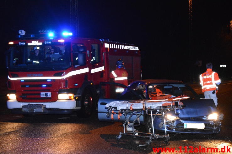 FUH med fastklemt. Koldingvej i Vejle. 15/12-2014. Kl. 18:32.