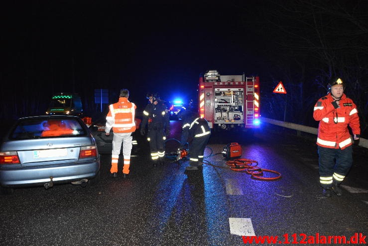 FUH med fastklemt. Koldingvej i Vejle. 15/12-2014. Kl. 18:32.