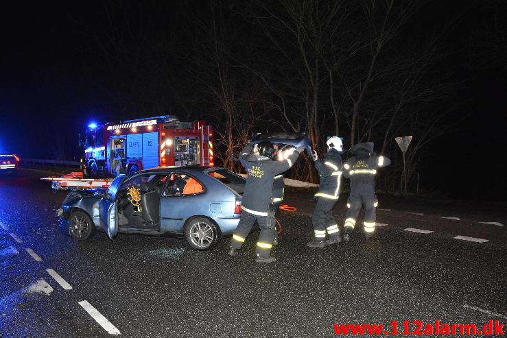 FUH med fastklemt. Koldingvej i Vejle. 15/12-2014. Kl. 18:32.