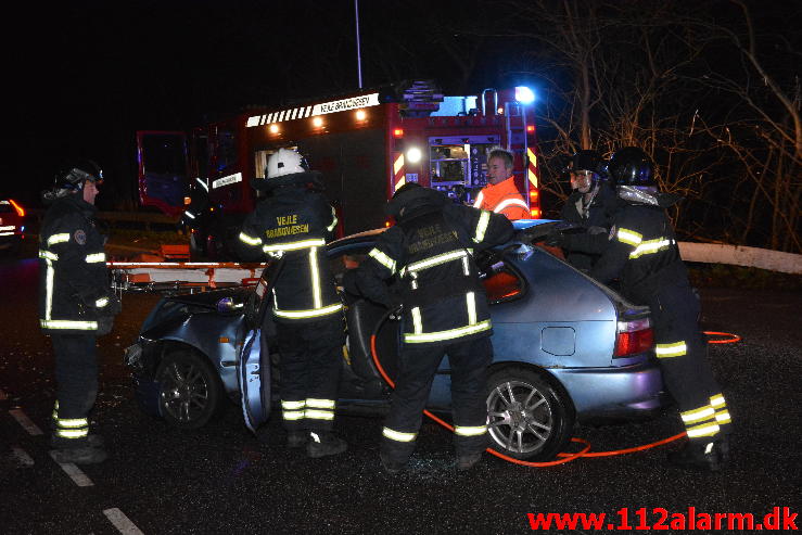 FUH med fastklemt. Koldingvej i Vejle. 15/12-2014. Kl. 18:32.